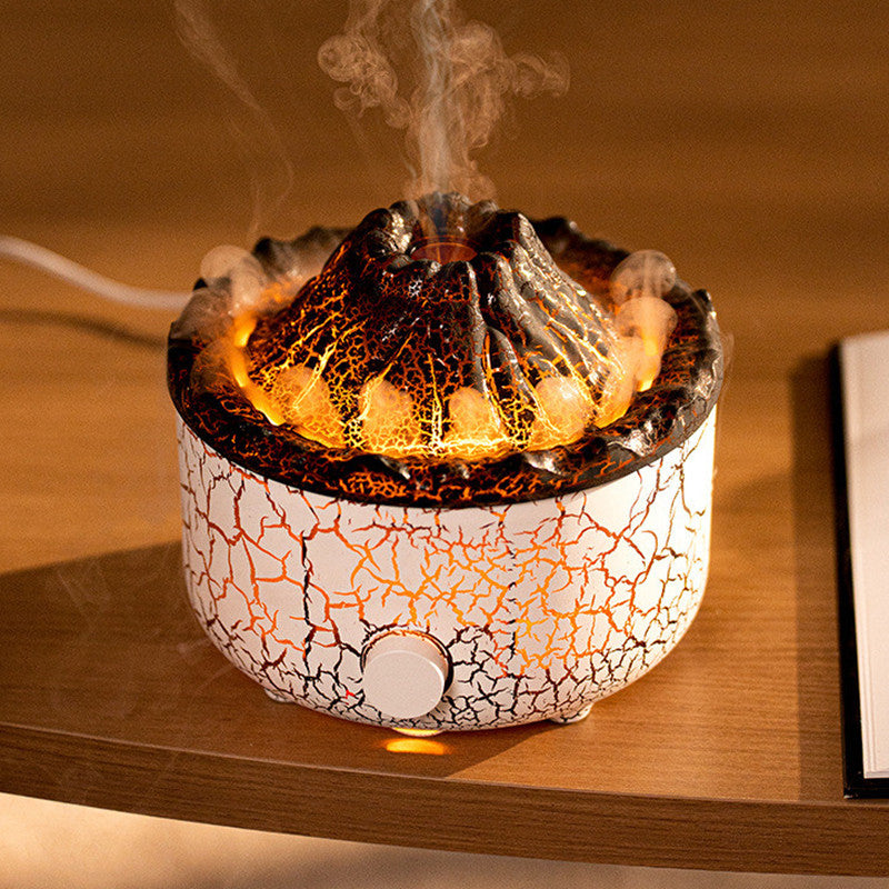 New Creative Volcano Humidifier Aromatherapy Machine Spray Jellyfish Air Flame Humidifier Diffuser