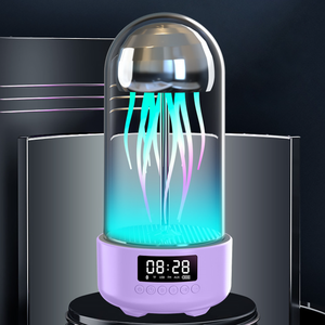 3in1 Portable Bluetooth Jellyfish Lamp With Built-in Clock and Speaker