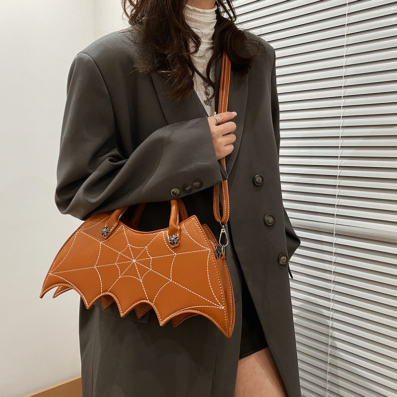 Halloween Wings Spiderweb Crossbody Shoulder Bag
