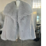 Winter Plush Coat Fashion Warm Thicken Fluffy Lapel Jacket Outwear Casual Long Sleeve Tops Womens Clothing