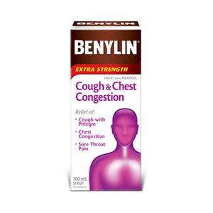 Benylin, Extra Strength, Cough& Chest Congestion, 100 ML