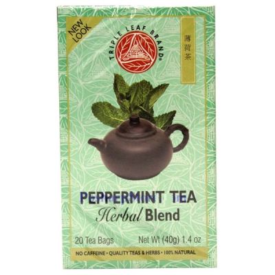 Triple Leaf Brand, Peppermint Tea, Herbal Blend, 20 Tea Bags