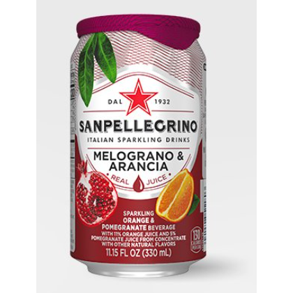 Sanpellegrino, Italian Sparkling Drinks, Melograno & Arancia 330ml