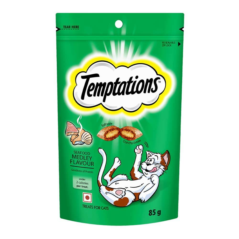 Temptations, Cats Treat,  Seafood Medley Flavour 85G