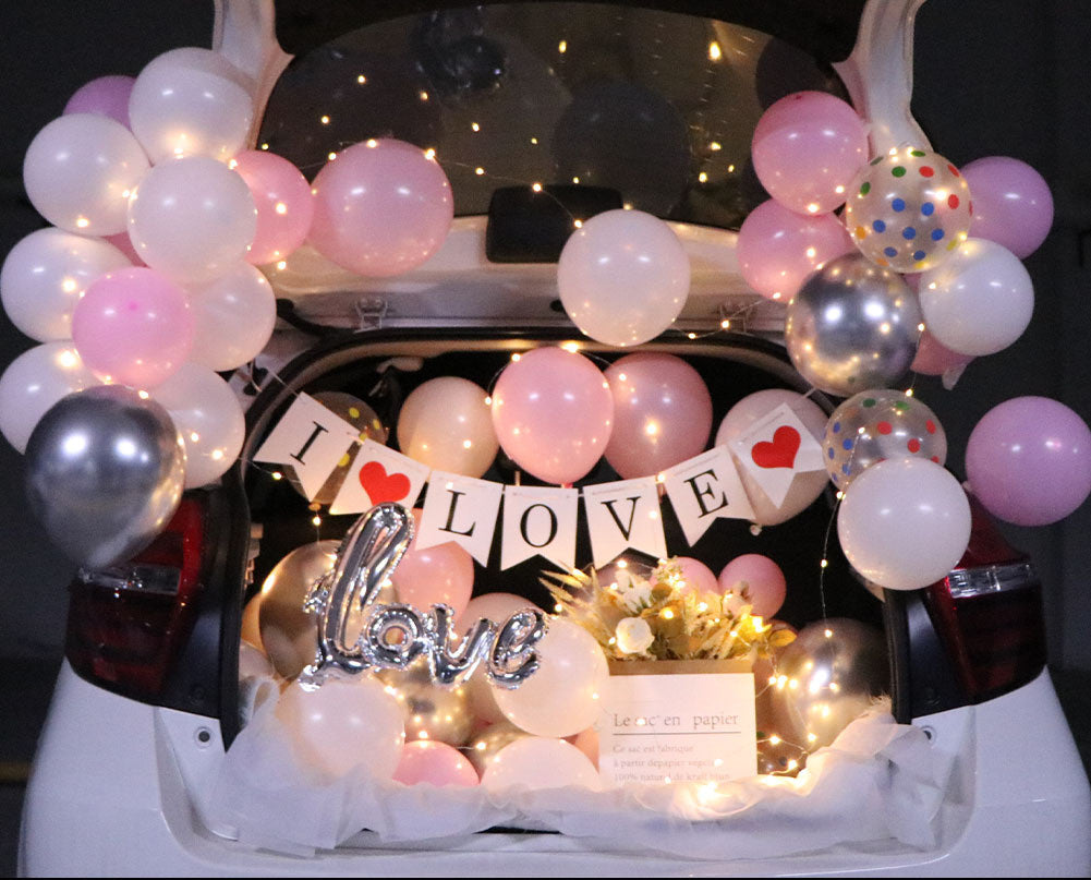 Car Trunk Balloon Surprise Proposal Creative Arrangement