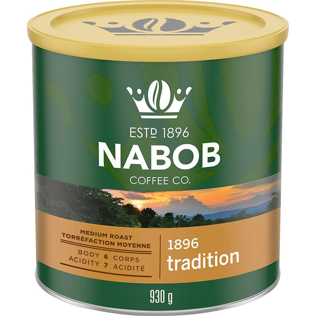 Nabob, Medium Roast, Fine Grind Ground Coffee,1896 Tradition. 930G