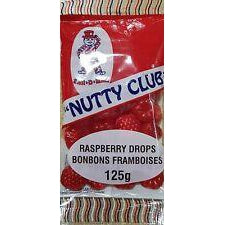 Nutty Club Raspberry Drops 125g