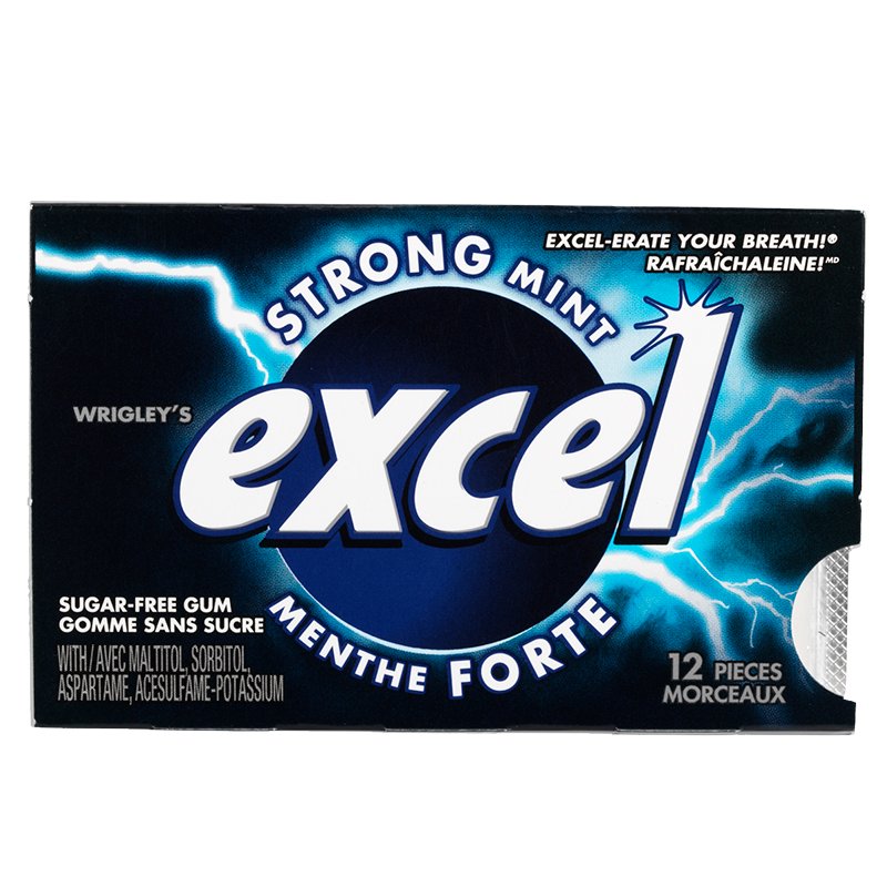 Excel Strong Mint Gum 12s