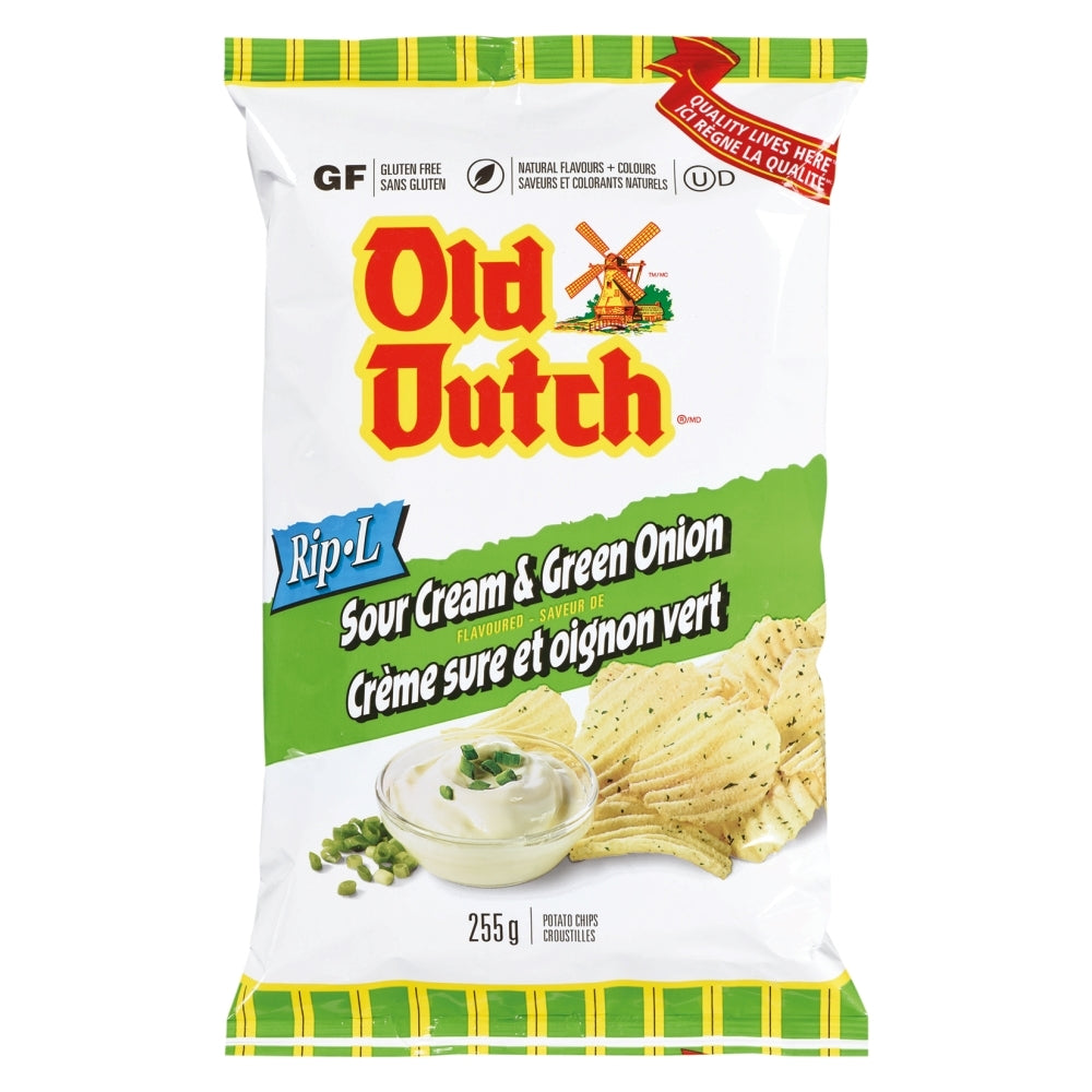 Old Dutch Rip-L Sour Cream & Green Onion 235g