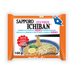 Sapporo Ichiban, Japanese Style Noodles, Miso Flavour, 100G