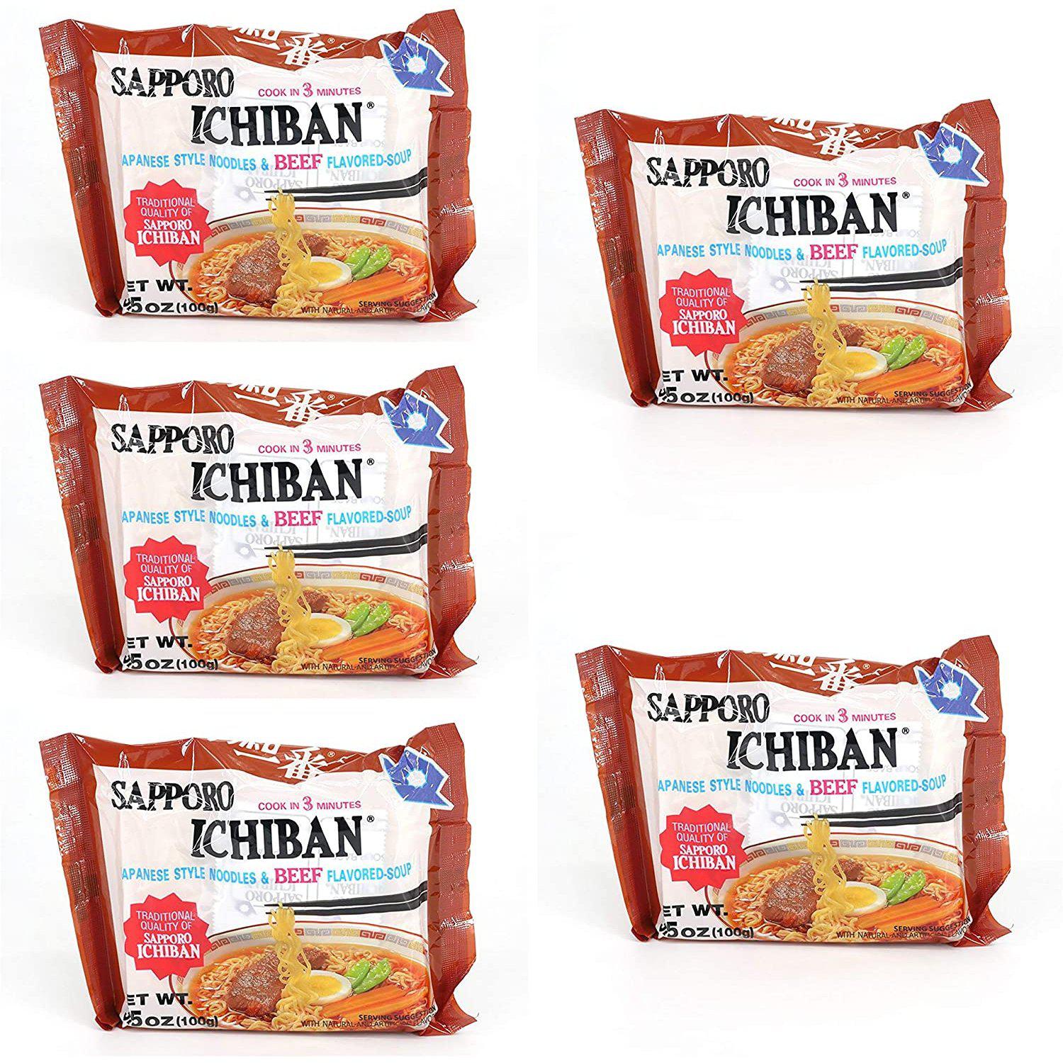 Sapporo Ichiban, Japanese Style Noodles, Beef Flavour, 100G
