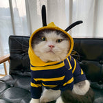 Winter Warm Clothes Cute Plush Coat Hoodies For Bulldog Pet Costume Jacket Bee Pet Puppy Coat