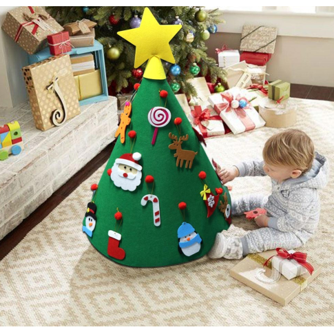 Felt Christmas Tree, 3D Christmas Tree, Pendant Children's Puzzle Handmade DIY
