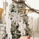 Christmas Decoration Acrylic Transparent Snowflake Christmas Tree Decoration Pendant DIY Christmas Decor For Home