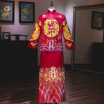 Wedding Bridal Toast Dress Plus Size Chinese Wedding Dress