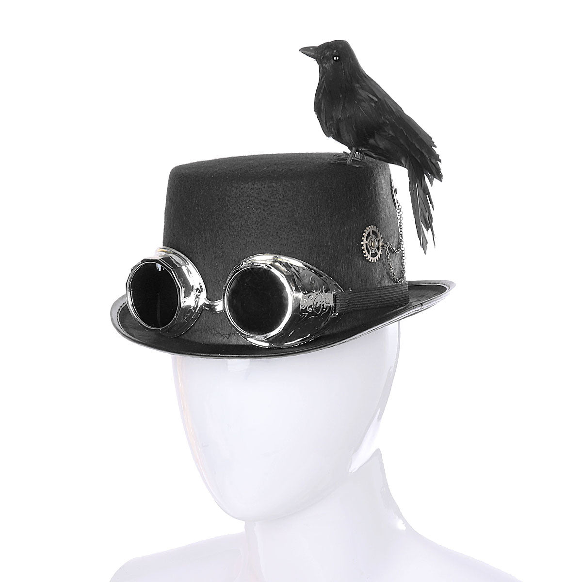 Steampunk crow hat