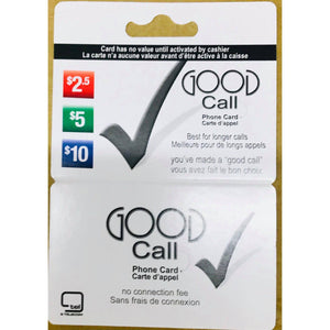 Good Call Phone Card $2.5 $5 $10