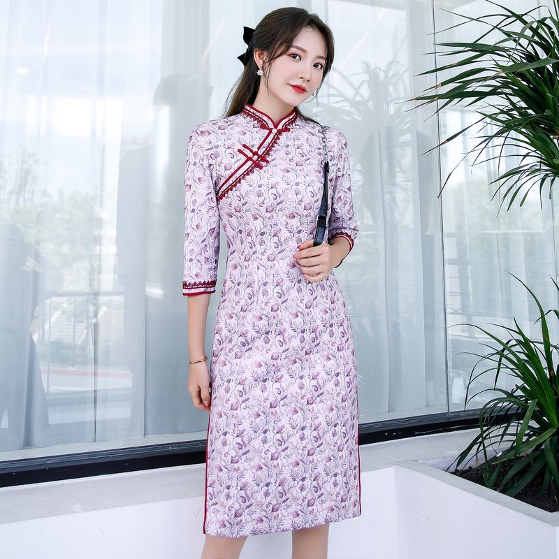 Chinese cheongsam long elegant women's dress