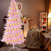 Pink Artificial  Christmas Tree, 8ft Full Tree, With Metal Stand