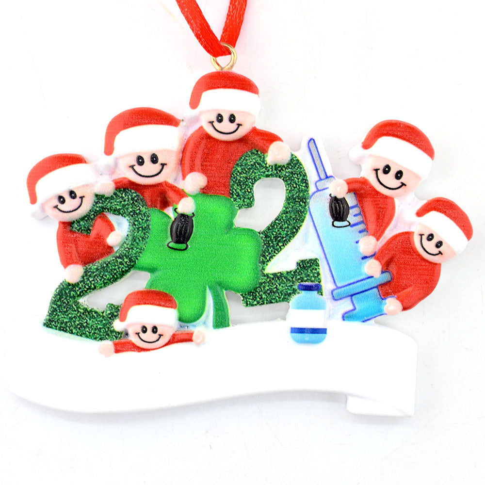 Christmas Decoration DIY Personalized Lovely Family Snowman Christmas Tree Hanging Ornament Pendant