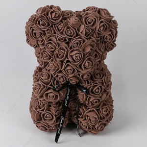 Rose Bear Eternal Flower PE Foam Bear 25cm Valentine's Day Gift