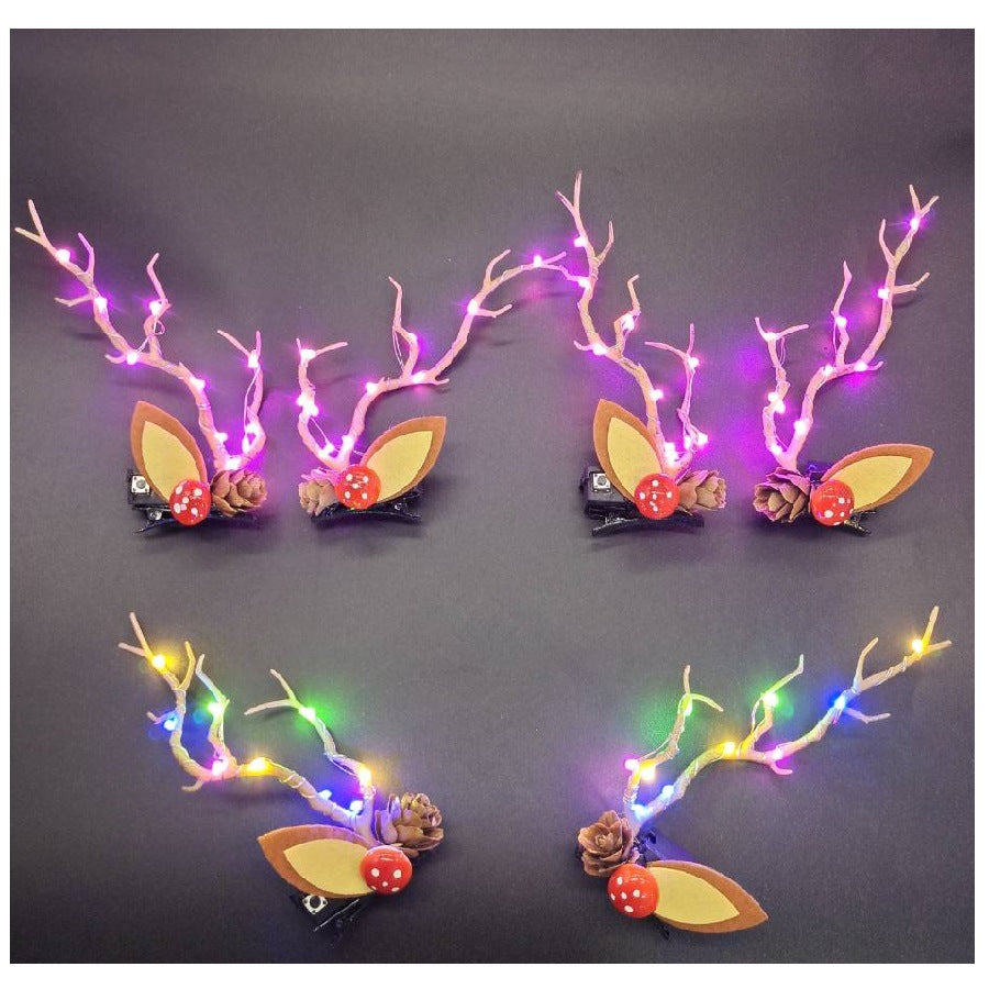 Christmas Antler Hairpin Branch Light Headgear