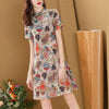 Silk Dress Ladies Mid - Length Chinese Style