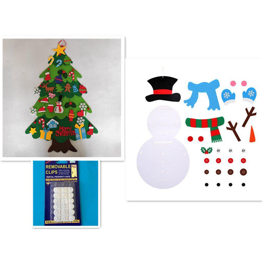 DIY Felt Christmas Snowman Game Set with Detachable Ornaments, Wall Hanging  Xmas Gifts for Christmas Decorations, Christmas Snowman Pendant Christmas