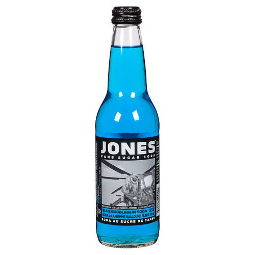Jones, Cane Sugar Soda, Blue Bubblegum, 355 ML