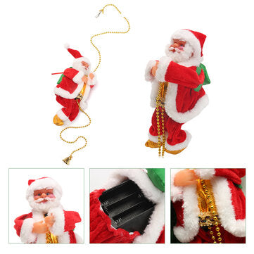 Christmas Senta Claus Climbing Ladder Hanging Decorations Holiday Gift