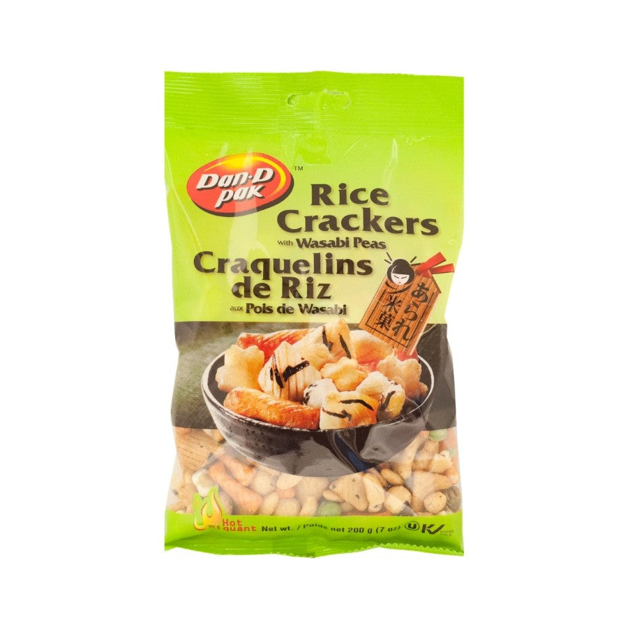 Dan-D Pak Rice Crackers with Wasabi Peas 200G