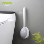 ECOCO Silicone Brush Head Toilet Brush Quick Drain Cleaning Tools for Toilet Wall-Mounted Household WC Bathroom Accessories