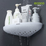 ECOCO Bathroom Storage Shelf Shower Snap Up Corner Shelf Shampoo Holder Basket Shelf Wall Shelves for Shelving Kitchen