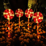 Solar Lollipop Light Outdoor Waterproof LED Christmas Candy Light