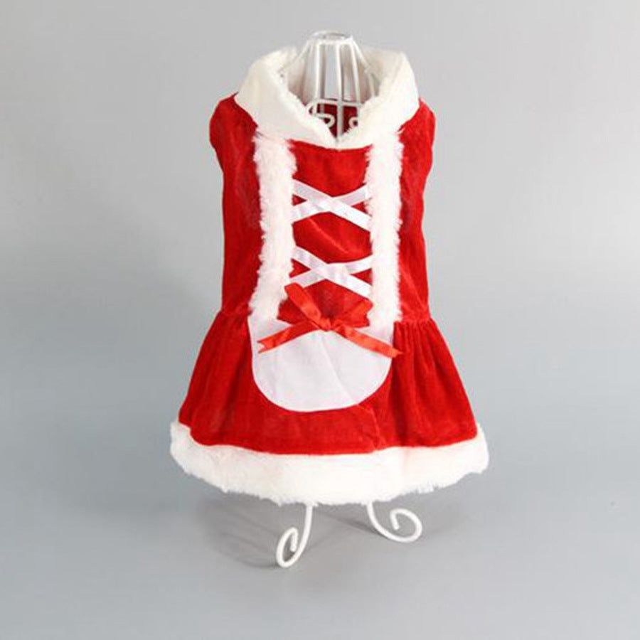 Christmas Dog Clothes Pet Vest Shirt Dog Winter Dress Warm Coat Jacket Clothing For Small Dogs Dress