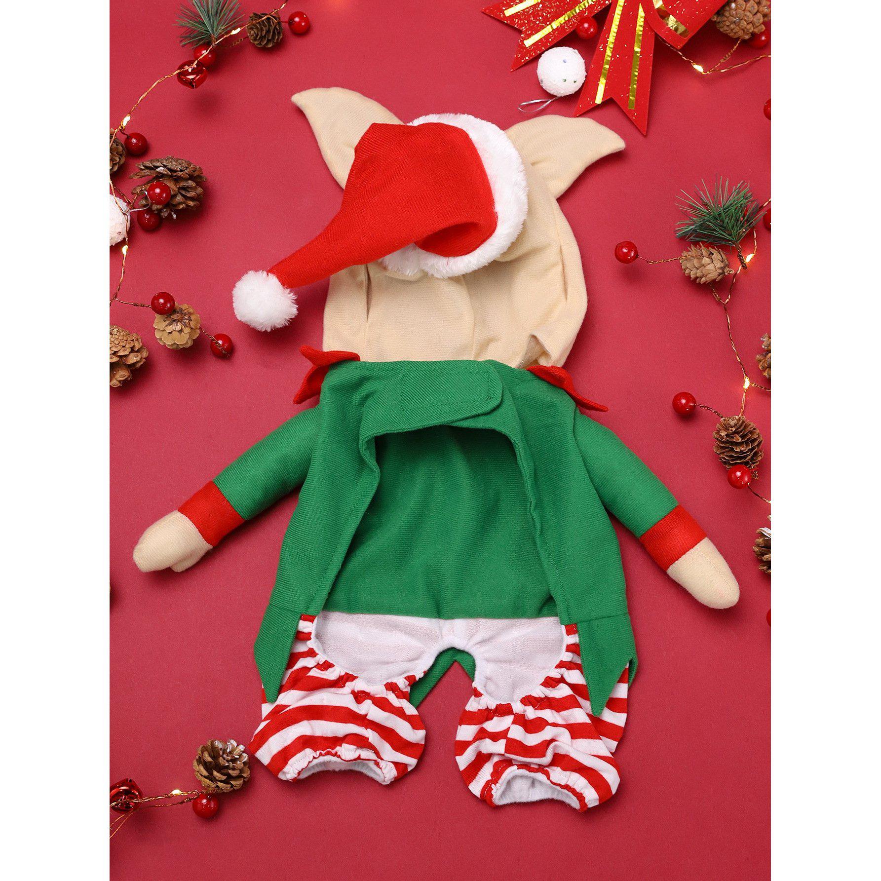 Christmas Coat Cotton-padded Jacket Teddy Pomeranian Small Dog Autumn And Winter Clothes Thickened Dog Clothes