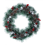 23 Inch Christmas Wreath For Front Door, Artificial Christmas Door Wreaths