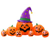 Outdoor Halloween Inflatables Yard Blow Up Decor Lawn  Happy Pumpkin Family