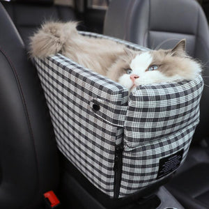 Portable Pet Dog Car Seat Central Control Nonslip Dog Carriers Safe Car Armrest Box Booster Kennel Bed For Small Cat Dog Travel