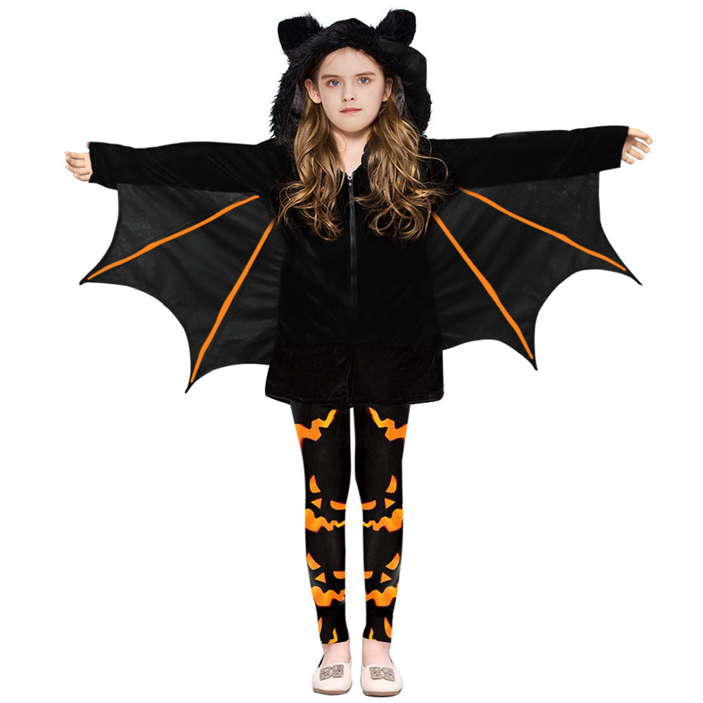 New Halloween Kids Costume Bat Cape
