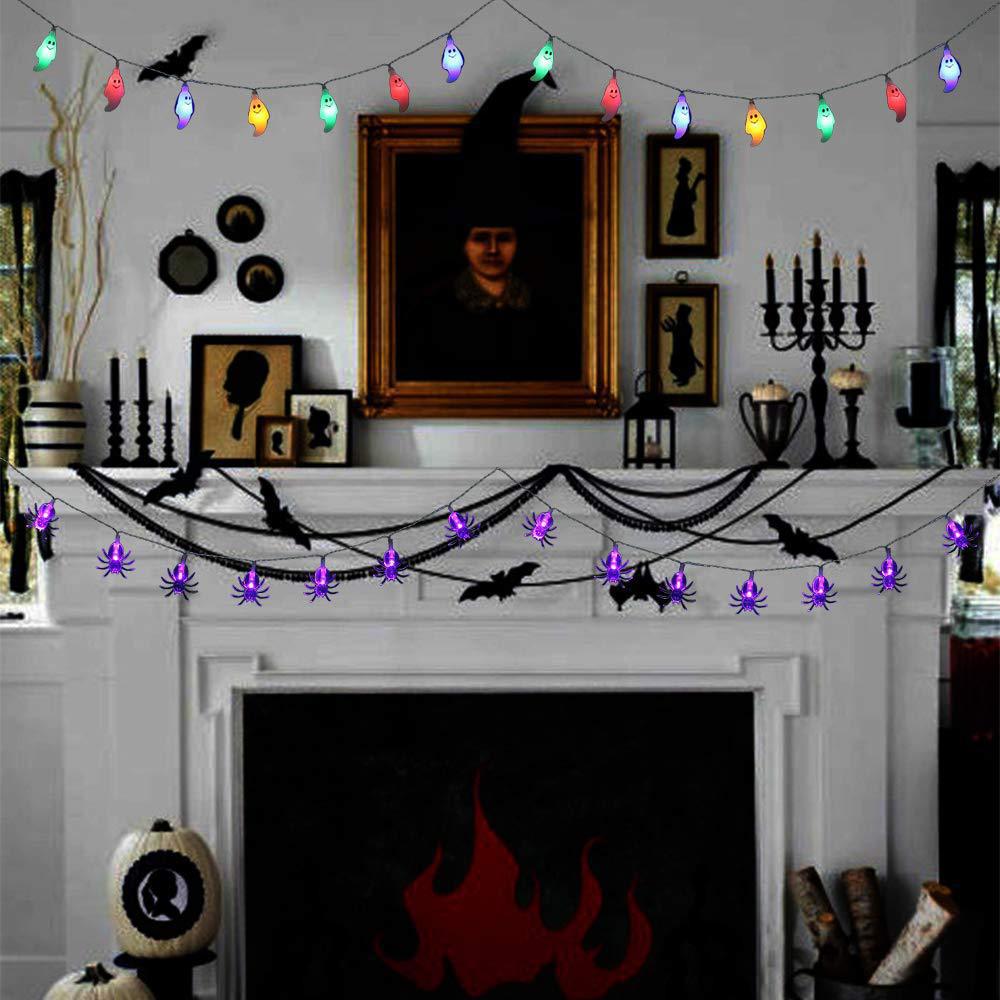 Halloween Decoration Lights Bat String Lights For Garden Gate Yard Halloween Christmas Decoration
