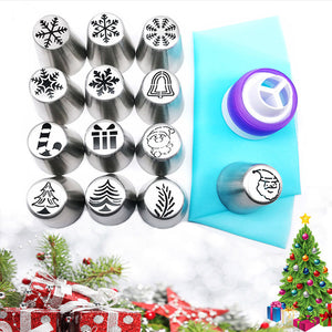 15 Piece Stainless Steel Christmas Decoration Mouth Set