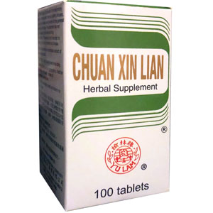 Chuan Xin Lian Tablets -- Herbal Supplement ( No sugar coating ) 100 tablets