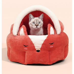 Funny Fox Shape Pet Cat Bed House Cozy Dog Cat Mat Bed Warm Durable Portable Pet Basket Kennel Dog Cushion Cat Supplies