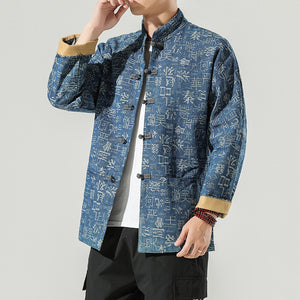Retro Jacket Chinese Style Chinese Style Denim