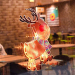 Outdoor Christmas Silhouette Lights LED Christmas Tree Window Curtain Lights With Suction Cup For Christmas Party Home