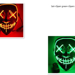 Line Up Festive Led Glitter Grimace Glow Mask