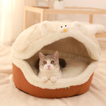 Winter Warm Cat Bed Comfortable Cute Basket For Cats Cozy Kitten Lounger Cushion Remove Washable Pet House Cat Supplies