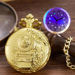 Luminous LED Flash Necklace Hour Vintage Watch, Unique Bronze/Silver/Gold