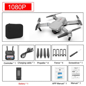 E88 Pro Drone 4k HD Dual Camera Visual Positioning 1080P WiFi  FPV Drone Height Preservation RC Quadcopter